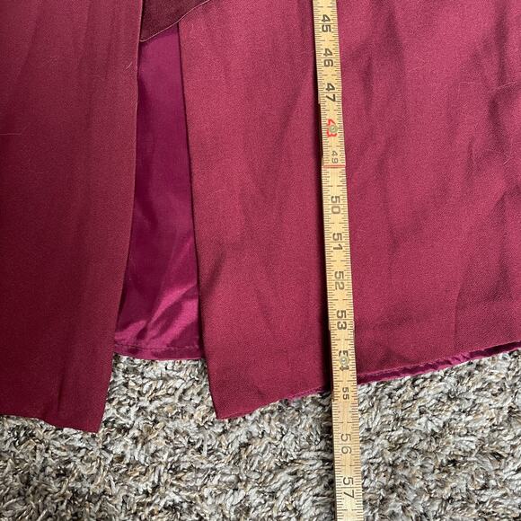 Vintage Formal Dress Small Med Burgundy Maroon Regency Bridgerton Coquette Prom - Picture 15 of 16